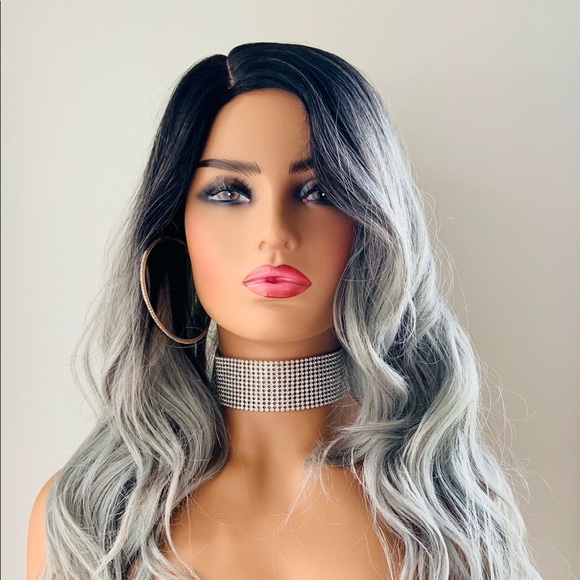 “Put On & Go” 24” Ombre Blue Premium Fiber Wig that is Curl/Flat Iron Safe - Picture 3 of 14